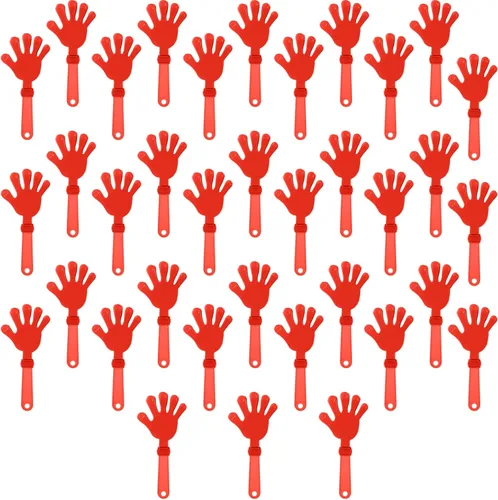 Miniatura 9 de 36 pinzas de mano color azul rey de 7.5 pulgadas para hacer ruido, regalos de fiesta, plástico para fiestas, eventos deportivos, bailar, bailar