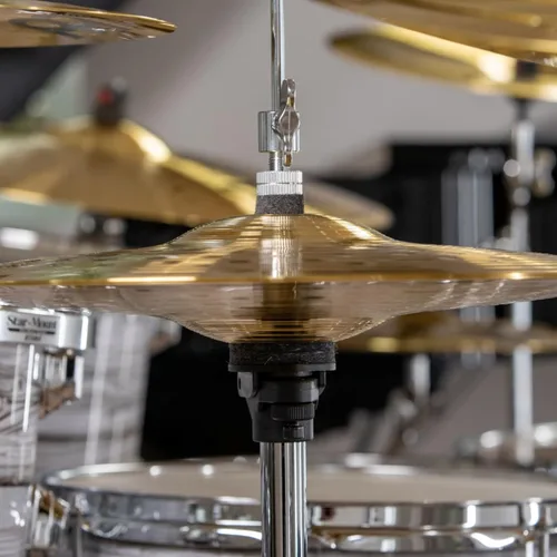 Miniatura 8 de HCS - Platillos Hihats (Hi Hat) para batería de 15 pulgadas, pares, fabricados en Alemania, latón medio tradicional, 2 años de garantía