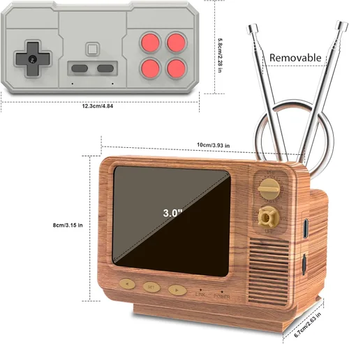 Miniatura 6 de Mini consola de juegos de mano retro para TV, juegos clásicos con licencia JALECO, juguete portátil para juegos con tarjeta TF para ampliar