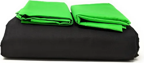 Miniatura 4 de Tache - Juego de funda de edredón reversible de 2 piezas, 100% algodón, color verde lima y negro, tamaño individual