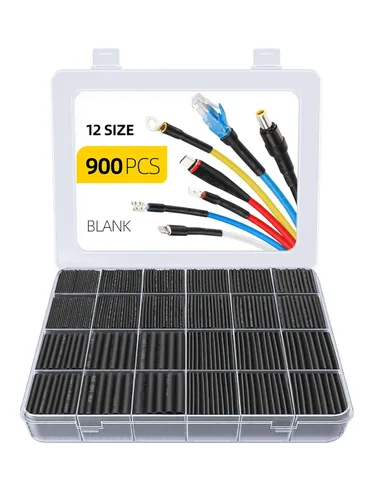 Eventronic Kit de 900 tubos termorretráctiles de alambre, tubo termorretráctil industrial para cables, envoltura termorretráctil de grado marino