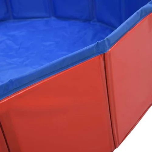Miniatura 6 de SKM Piscina Plegable para Perros Rojo 31.5"x7.9" PVC