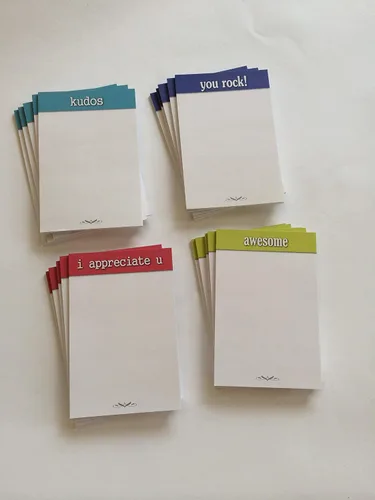 Miniatura 5 de Trainers Warehouse Bloc de notas adhesivas de agradecimiento (juego de 20 blocs) Espacio para escribir tu nota personal de agradecimiento – Haz