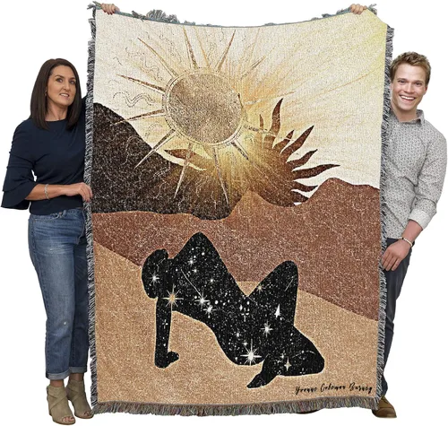 Miniatura 19 de Pure Country Weavers Kyra Brown - Manta de atardecer de los 70 – Abstact Art – Manta para regalo tejida de algodón – Fabricado en los Estados Unidos