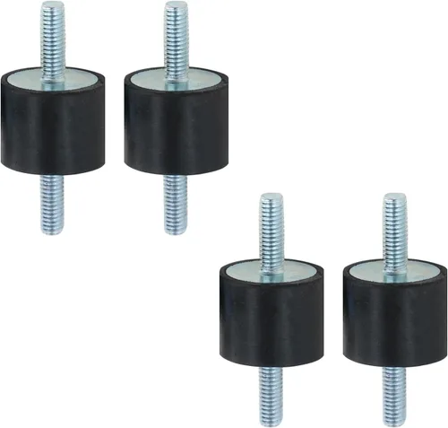 Miniatura 7 de MY MIRONEY Juego de 4 soportes de goma de 0.591 x 0.591 in Aislador antivibración con pernos M4 x 0.394 in Amortiguador