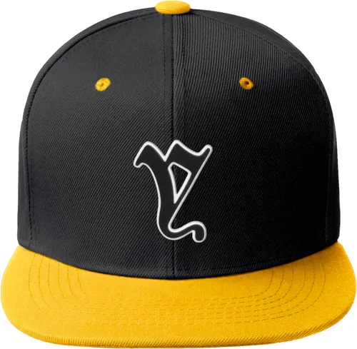 Miniatura 1405 de Daxton Gorra clásica con visera de billete plano con letras del alfabeto inglés antiguo de la A a la Z