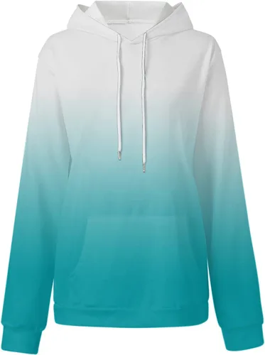 Miniatura 2 de Ceboyel Sudaderas de gran tamaño para mujer, teñido anudado, manga larga, sudaderas con capucha, ajuste holgado, ropa de moda para adolescentes