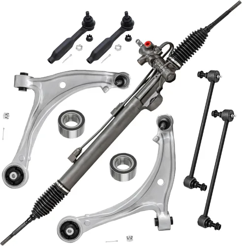 Miniatura 133 de Detroit Axle - Kit de nudillos de dirección delantera izquierda para Ford Edge Lincoln MKX 07-10, cojinete de rueda del lado del conductor, nudillo