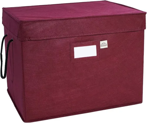 Miniatura 6 de Caja de almacenamiento para adornos navideños 612 Vermont con divisores ajustables libres de ácido, 3 bandejas extraíbles con asas, 17 pulgadas x 13