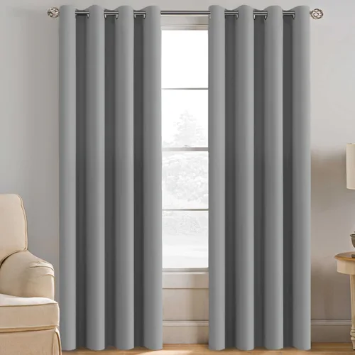 Miniatura 49 de H.VERSAILTEX - Cortinas blackout con aislamiento térmico y ojales en la parte superior, para patios, puertas correderas y división de habitaciones