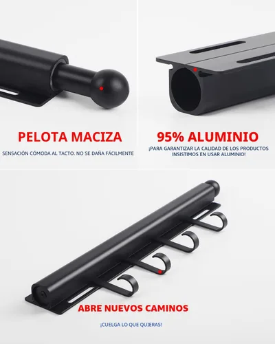 Miniatura 5 de BaiNong Barra de valet de 12 pulgadas para armarios Barra de valet extraíble para armario Deslizante en negro Barra de colgar extraíble para ropa