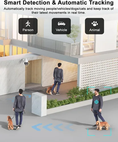 Miniatura 5 de Cámara de seguridad PTZ 4K para exteriores con zoom óptico de 50X, panorámica de 360° de alta velocidad e inclinación de 90°, cámara WiFi de 8MP