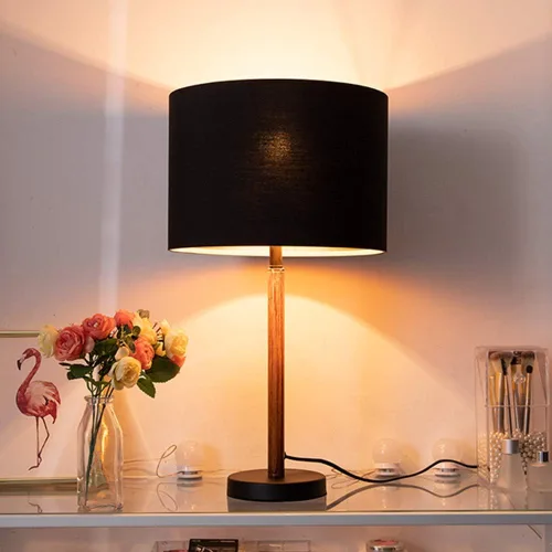 Miniatura 4 de Wellmet Pantalla para lámpara de 14"x14"x11" requiere ensamblaje para lámpara de mesa, lámpara de mesita de noche, lámpara de pie, pantalla de Negro