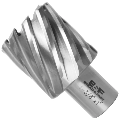 Miniatura 7 de S&F STEAD & FAST Cortador anular, diámetro de corte de 9/16" x 1" profundidad de corte para prensa de taladro magnética, brocas Mag con pasador