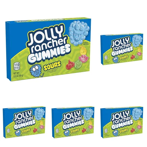 Miniatura 5 de JOLLY RANCHER Sour Gummies - Caja de dulces con sabor a fruta surtida, 3.5 onzas
