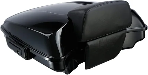 Miniatura 12 de XMT-MOTO King Tour Trunk + almohadilla de respaldo envolvente+estante de montaje negro+accesorios de acoplamiento para Harley Touring Road King Road