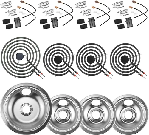 Bandejas de goteo Silver Burner 316048414 (6 pulgadas) 316048413 (8 pulgadas) quemadores de estufa eléctrica MP15YA (6 pulgadas) MP21YA (8 pulgadas)