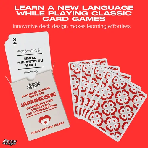 Miniatura 4 de Lingo - Tarjetas de juego japonesas Tarjetas de aprendizaje de idiomas y cultura japonesa para adultos 52 frases con pronunciación Regalo