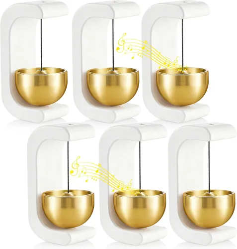 Miniatura 27 de Zonon 2 Piezas Campanillas de Viento Magnéticas de Madera Decoración de Timbre de Puerta Campana de Comerciantes para Apertura de Puerta Forma de C