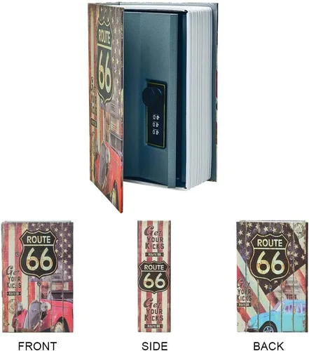 Miniatura 3 de Caja fuerte de almacenamiento de libro de diversión (9.5"×6"×2.2"), caja fuerte secreta tipo diccionario con cerradura de combinación de seguridad