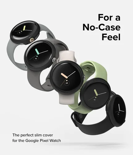 Miniatura 7 de Ringke Funda de reloj compatible con Google Pixel [transparente y negra, funda delgada] + doble película fácil [paquete de 3]