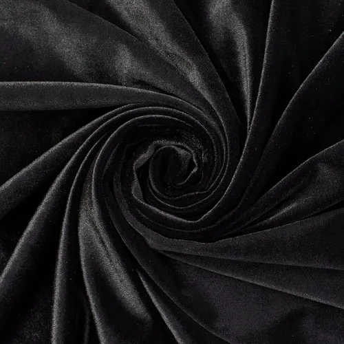 Miniatura 2 de Elástico tela 60" de ancho por el patio de terciopelo para disfraces de costura Apparel Craft Negro