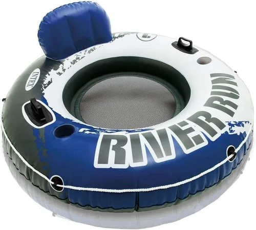 Miniatura 2 de INTEX 58825EP River Run 1 Inflatable Floating Lounge: Comfortable Backrest – Built-in Cup Holders – Durable Grab Handles – All Around Grab Rope
