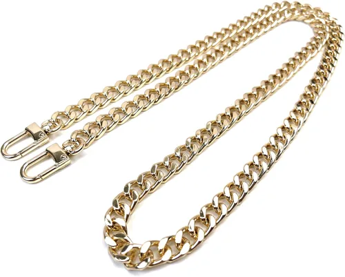 Miniatura 24 de Correas de metal para bolso de cadena plana, reemplazo de cadena para bolso cruzado de hombro y axilas, Dorado antiguo Oro envejecido