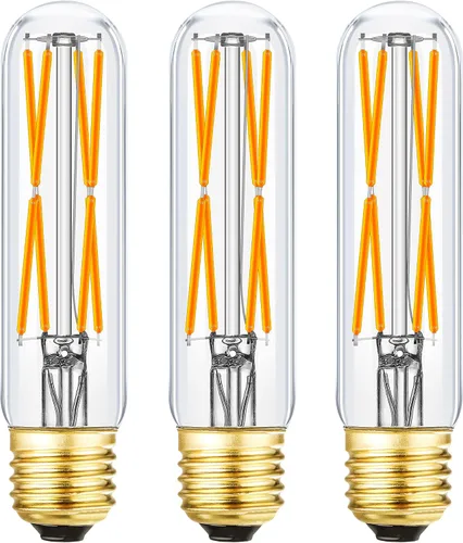 Miniatura 10 de Bombilla LED T10, bombillas tubulares LED regulables de 4 W, equivalentes a bombillas incandescentes de 40 W, 400 lm, blanco suave 3000 K, vidrio