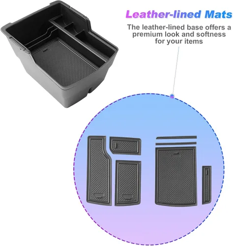 Miniatura 5 de SXCY 2 piezas superiores para Hyundai Kona/Kona EV 2024 2025 2026 Organizador de consola central para Hyundai Kona EV 2024-2026, accesorios
