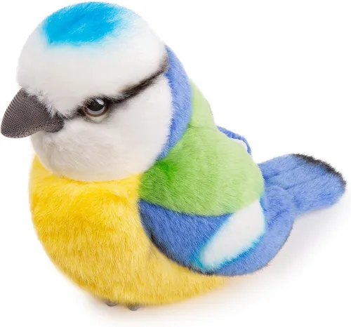 Miniatura 3 de Tiny Heart Juguete de peluche de pájaro de teta azul de simulación, realista, 5.51 pulgadas, suave y lindo para niños y niñas, regalos