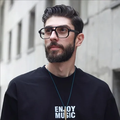 Miniatura 2 de PORADAY Gafas de Bloqueo de Luz Azul para Mujeres y Hombres Estilo Retro Cuadrado de los Años 70 Gafas de Aviador Gafas Rectangulares para A1 negro