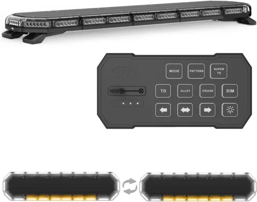 Miniatura 17 de SpeedTech Lights Super Takedown K-Force Elite 47 Barra de luz LED – 180 LED, 540 W montaje en techo advertencia de emergencia para policía, Ámbar