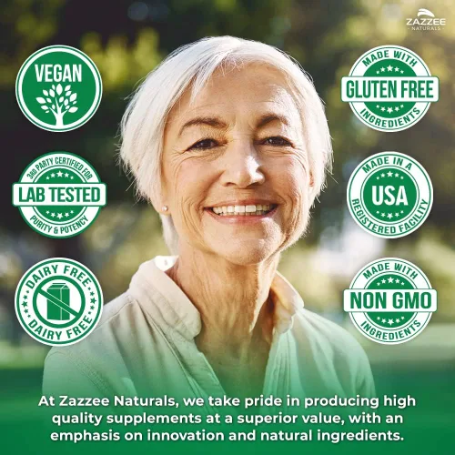 Miniatura 5 de Zazzee Alpha GPC Colina 300 mg por cápsula, 75 cápsulas veganas, 100% pura grado farmacéutico, 100% vegetariano, estandarizado para potencia