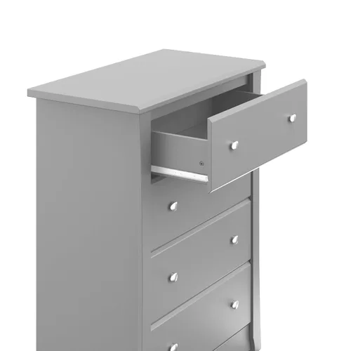 Miniatura 10 de Storkcraft Crescent Cajonera de 4 Cajones (Gris Guijarro) – Certificado GREENGUARD Gold, Cajonera Fácil de Combinar para Dormitorio de Niños y Gris