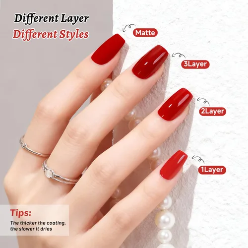 Miniatura 5 de OpenLive 18ml Esmalte de uñas rojo de gran volumen de secado rápido, esmalte de uñas de secado rápido y de larga duración para arte de uñas DIY