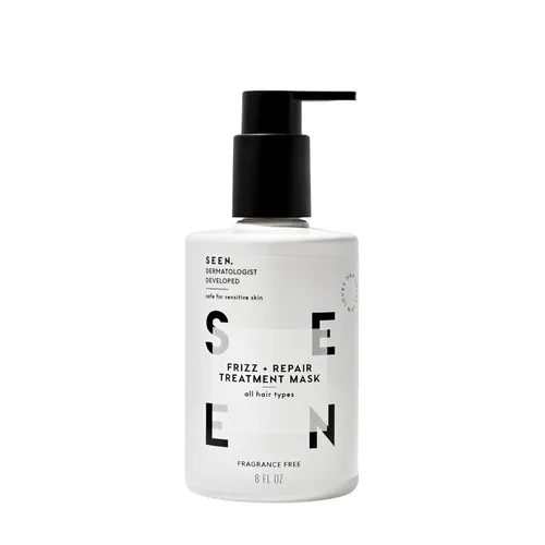 SEEN Máscara de tratamiento de frizz + reparación, sin fragancia, combate el encrespamiento, repara el daño para un cabello más fuerte, suave y de