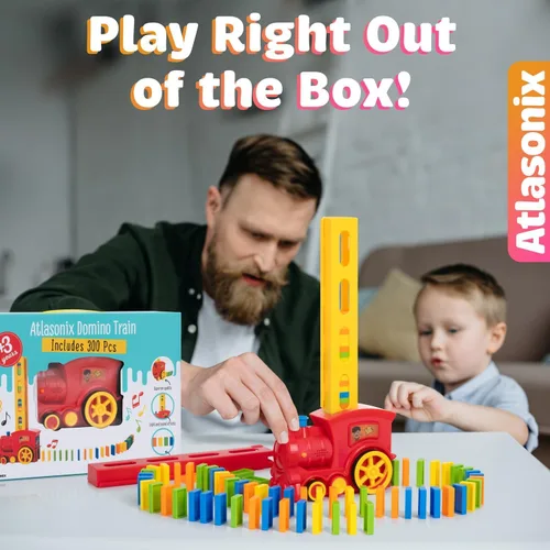 Miniatura 3 de Domino Train Domino Train para niños Dominó para niños – Juego automático de juguetes de colocación de dominó Mega Pack (300, 220,160 bloques)
