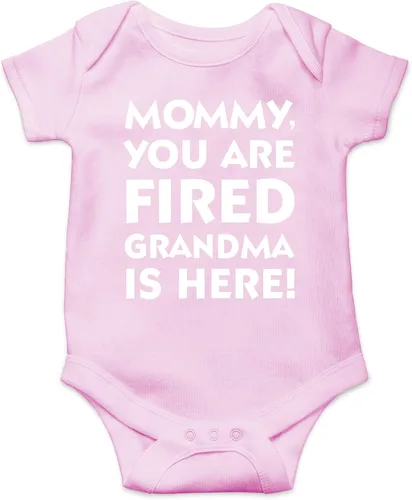 Miniatura 5 de CBTwear Mommy You Are Fired, Grandma Is Here - Ropa de bebé - Divertido traje de bebé para recién nacido para niños y niñas