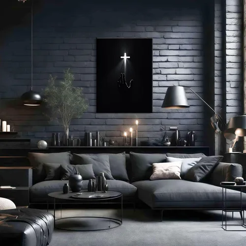 Miniatura 5 de Arte de pared cristiano enmarcado, póster de fe de redención, cruz y manos, impresión en lienzo en blanco y negro, pintura religiosa, imagen