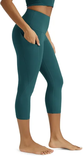 Miniatura 171 de ODODOS - Leggings capri de cintura alta para mujer con bolsillos, control de abdomen, no se transparentan, para entrenamiento atlético, running