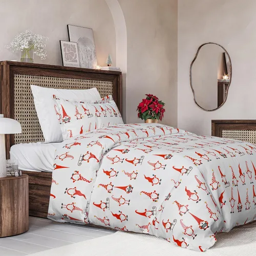 Miniatura 28 de Juego de funda de edredón de Navidad tamaño individual, funda de edredón extra suave con 1 funda de almohada, ropa de cama navideña con cierres