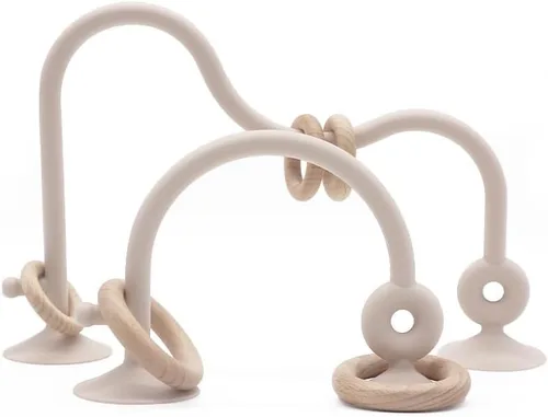 Juguetes para Silla Alta con Ventosas para Bebés y Niños Pequeños Ventosa de Silicona Montessori Juguete Educativo de Dentición para Bebés de 0-6 M+