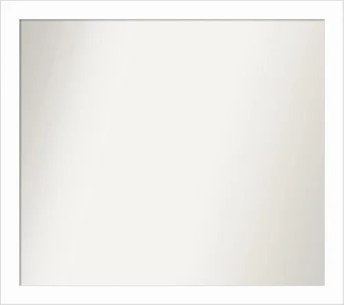 Miniatura 267 de Amanti Art Espejo de baño blanco para sobre el fregadero, 24 x 24 pulgadas, hecho a medida, espejo de tocador cuadrado blanco estrecho, marco