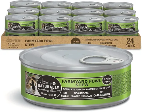 Miniatura 10 de Dave's Pet Food Alimento húmedo sin granos para gatos (95% paté de hígado de pollo y pollo), hecho en Canadá, alimento enlatado naturalmente