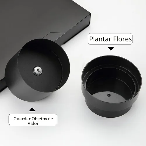 Miniatura 4 de Younion Caja fuerte de desviación para macetas con cerradura de llave, caja de seguridad secreta oculta, perfecta para ocultar los objetos de valor