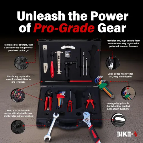 Miniatura 2 de Elite - Kit de herramientas para bicicleta de 37 piezas, juego de reparación y mantenimiento de bicicletas para montaña, carretera, BMX y bicicletas