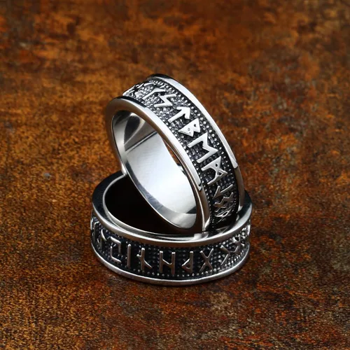 Miniatura 2 de BAVIPOWER Colgante de cabeza de lobo vikingo, cadena de quilla de acero inoxidable, collar nórdico, potente joyería pagana para hombres y mujeres