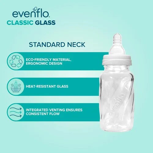 Miniatura 3 de Evenflo 4oz Twist Botella de vidrio – Set – 6PK
