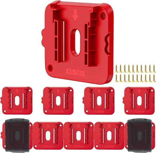 Miniatura 15 de Soporte de montaje de batería compatible para baterías Makita de 18V, colgador de montaje en pared para BL1860 BL1850 BL1840 BL1830, organiza tu